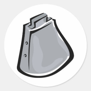 Koe bel ronde sticker