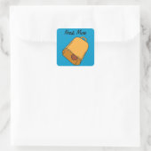 Koe Bell Vierkante Sticker (Tas)