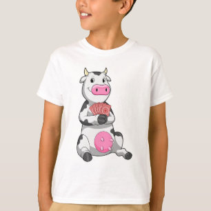 Koe bij Poker met pokerkaarten T-shirt