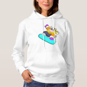 Koe bij Snowboarding met Snowboard Hoodie