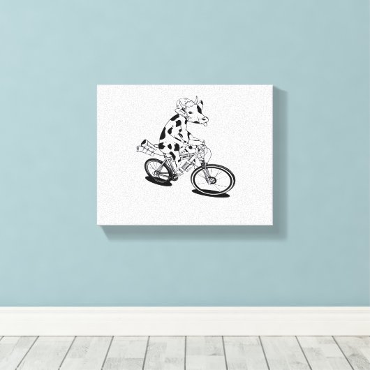 Koe Bikepacking Classic T-Shirt Canvas Afdruk (Insitu (Houten vloer))