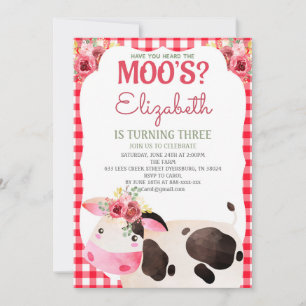 Koe Birthday Farm Animals Bartuin Kaart
