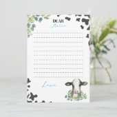 Koe Birthday Time Capsule Note Kaart (Staand voorkant)