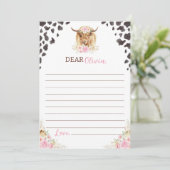 Koe Birthday Time Capsule Note Kaart (Staand voorkant)