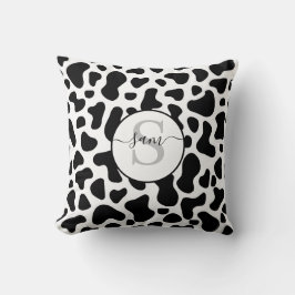 Koe Black White Patch Monogram Sierkussen