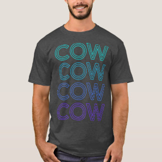 Koe boer Boerderij boer Retro T-shirt