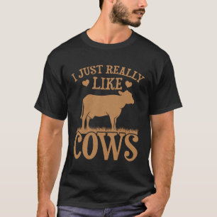 Koe Boer Ik hou echt van Koeien Koe T-shirt
