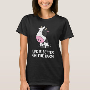 Koe boer op de Boerderij Love Koeien T-shirt
