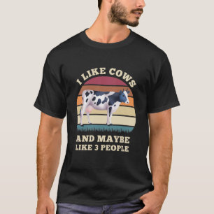 Koe Boerderij boer ik hou van Koeien en misschien  T-shirt