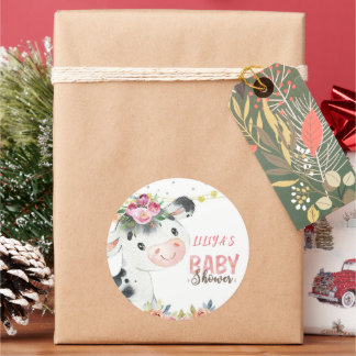 Koe Boerderij Dieren Barnyard Ronde Sticker