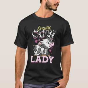Koe Boerderij Dieren Gekke Koe Vrouw T-shirt
