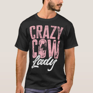 Koe Boerderij Dieren Gekke Koe Vrouw T-shirt