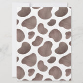 Koe Boerderij Girl Floral Baby shower Kaart (Achterkant)