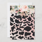 Koe Boho Pampas, Koe Baby shower Kaart (Achterkant)