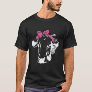 Koe Boog Boerin Vrouw Boerderij Schuur Dier Vrouwe T-shirt