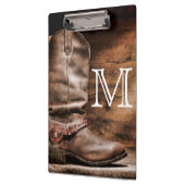 Koe Boy Boots Spur Monogram Initiaal Klembord (Links)