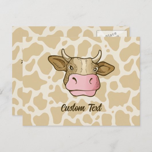 Koe Briefkaart (Voorkant / Achterkant)