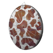 Koe Brown and White Print Dartbord (Voorkant Rechts)