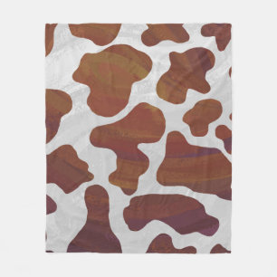 Koe Brown and White Print Fleece Deken
