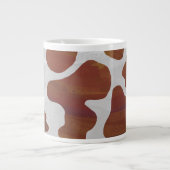 Koe Brown and White Print Grote Koffiekop (Voorkant)