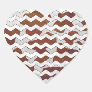 Koe Brown and White Print Hart Sticker