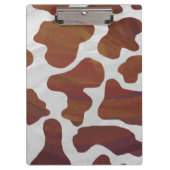 Koe Brown and White Print Klembord (Voorkant)