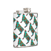 Koe Brown en Blauwgroen Silhouette Heupfles (Rechts)