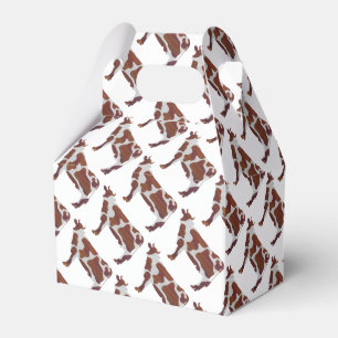 Koe Bruin en Witte Silhouette Bedankdoosjes
