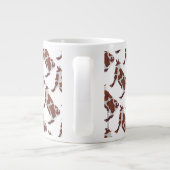 Koe Bruin en Witte Silhouette Jumbo Mok (Achterkant)