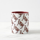 Koe Bruin en Witte Silhouette Mok (Midden)