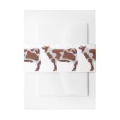 Koe Bruin en Witte Silhouette Uitnodigingen Wikkel (Voorkant Voorbeeld)