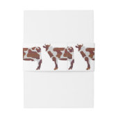 Koe Bruin en Witte Silhouette Uitnodigingen Wikkel (Achterkant Voorbeeld)