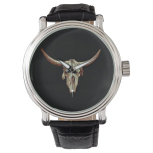 Koe Bruin Land Western Robuusachtige stijl Horloge