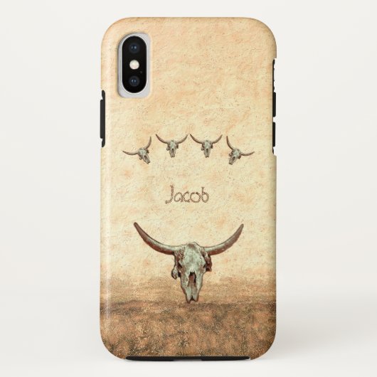 Koe Bruin Western land Robuusachtige stijl Case-Mate iPhone Case (Achterkant)