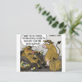 Koe Bull Divorce Funny Cartoon Gifts & T - shirts Briefkaart (Staand voorkant)