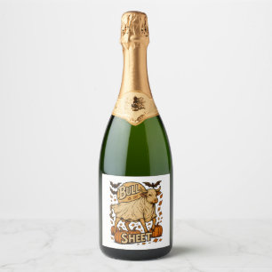 Koe Bull Sheet Halloween Sparkling Wijnetiket