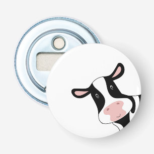 Koe cadeau, leuke koe flesopener. koe thema button flesopener