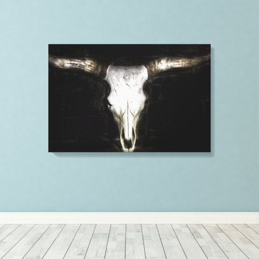 Koe Canvas Afdruk (Insitu (Houten vloer))