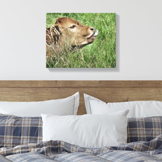 KOE CANVAS AFDRUK (Insitu (Slaapkamer))