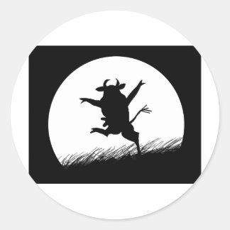 Koe dansen ronde sticker