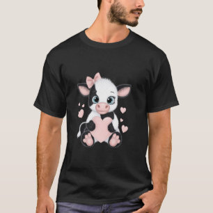 Koe die Hart Vasthoudt Roze Coquette Strik Zwart & T-shirt