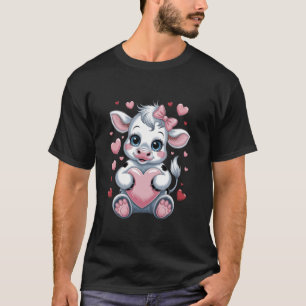 Koe die hart vasthoudt Roze Coquette Strik Zwart & T-shirt