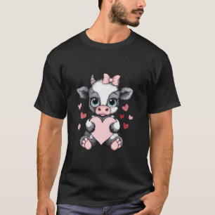 Koe die Hart Vasthoudt Roze Coquette Strik Zwart & T-shirt