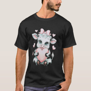 Koe die hart vasthoudt Roze Coquette Strik Zwart & T-shirt
