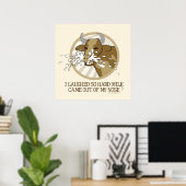 Koe die melk uit neus lacht poster (Thuiskantoor)