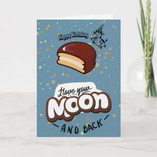 Koe die over de "Maan" springt Grappige Verjaardag Kaart