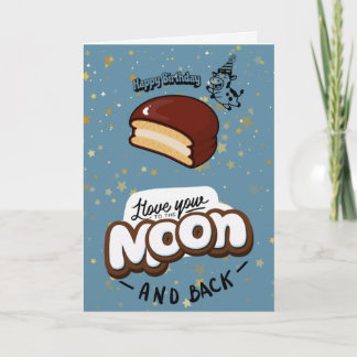 Koe die over de "Maan" springt Grappige Verjaardag Kaart