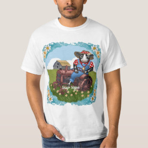 Koe die Tractor Bestuurt T-shirt