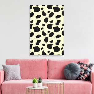 Koe Dier Huid Kleur Patroon Ontwerp  Canvas Afdruk