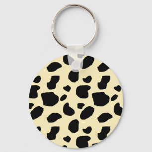 Koe dier huid kleur patroon ontwerp sleutelhanger